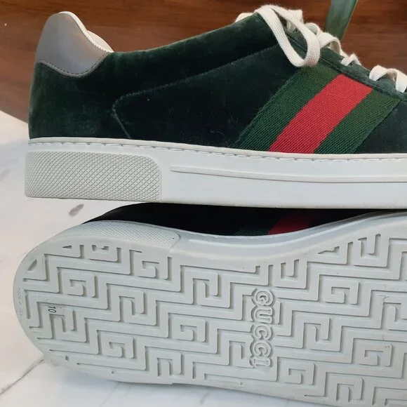 GUCCI new sneakers Ace 'Green Velvet' 757893